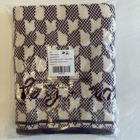 NIB #2 Anthropologie Violette Cotton Knit Throw - Picture 4 of 15